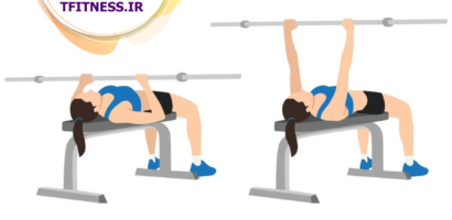Barbell Bench Press - Medium Grip Instructions تصویری از پرس سینه با هالتر بانوان